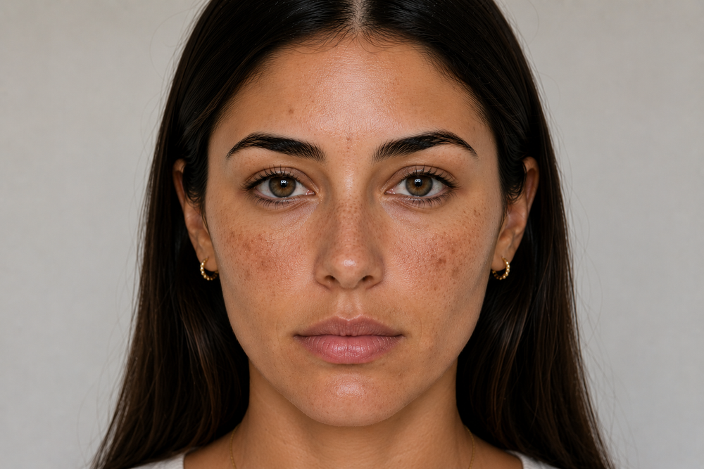 Participant skin before use